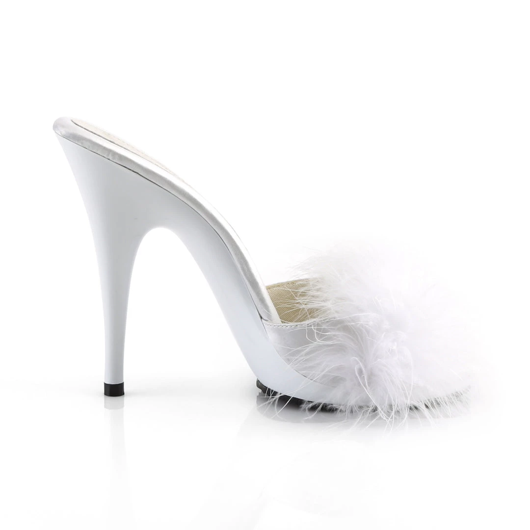 Pleaser Direct Poise 501F White Furry Sandals Larger Size Shoes 5 Pleaser Direct Poise 501F White Furry Sandals Larger Size Shoes