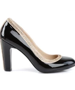 Pleaser Direct Queen 04 Black Patent & Rhinestone Heels 9 Pleaser Direct Queen 04 Black Patent & Rhinestone Heels
