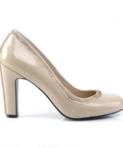 Pleaser Direct Larger Size Shoes Queen 04 Nude Patent & Rhinestone Heels 9 Pleaser Direct Larger Size Shoes Queen 04 Nude Patent & Rhinestone Heels