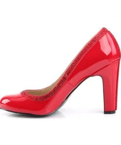 Pleaser Direct Queen 04 Red Patent & Rhinestone Heels 7 Pleaser Direct Queen 04 Red Patent & Rhinestone Heels