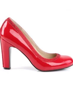Pleaser Direct Queen 04 Red Patent & Rhinestone Heels 9 Pleaser Direct Queen 04 Red Patent & Rhinestone Heels