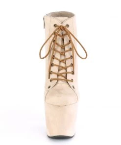 Pleaser Direct Larger Size Shoes Radiant 1005 Tan Ankle Boots