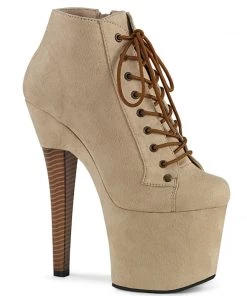 Pleaser Direct Larger Size Shoes Radiant 1005 Tan Ankle Boots