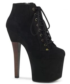 Pleaser Direct Radiant 1005 Black Ankle Boots