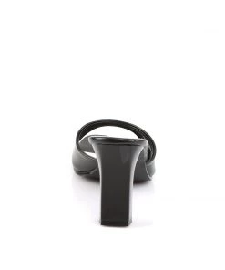 Pleaser Direct Romance 301-2 Black Slide Sandals Larger Size Shoes