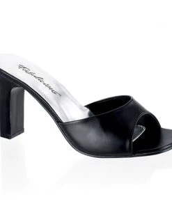 Pleaser Direct Romance 301-2 Black Slide Sandals Larger Size Shoes