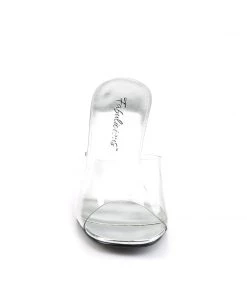 Pleaser Direct Romance 301 Clear Slide Sandals Larger Size Shoes
