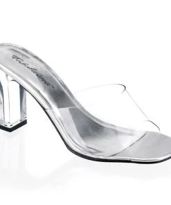 Pleaser Direct Romance 301 Clear Slide Sandals Larger Size Shoes