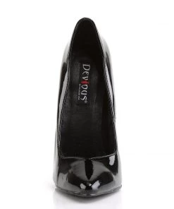 Pleaser Direct Scream 01 Black Patent Steel Heels Larger Size Shoes