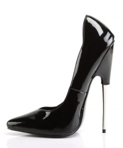 Pleaser Direct Scream 01 Black Patent Steel Heels Larger Size Shoes 7 Pleaser Direct Scream 01 Black Patent Steel Heels Larger Size Shoes