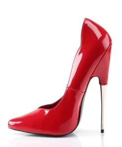 Pleaser Direct Scream 01 Red Patent Steel Heels Larger Size Shoes