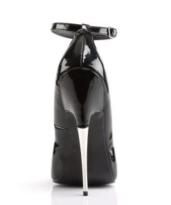 Pleaser Direct Larger Size Shoes Scream 12 Black Patent Steel High Heels