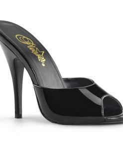 Pleaser Direct Larger Size Shoes Seduce 101 Black Patent Slip On Heels