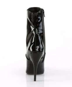 Pleaser Direct Seduce 1020 Black Patent Ankle Boots Larger Size Shoes