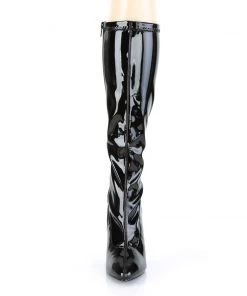 Pleaser Direct Seduce 2000 Black Patent Knee High Boots