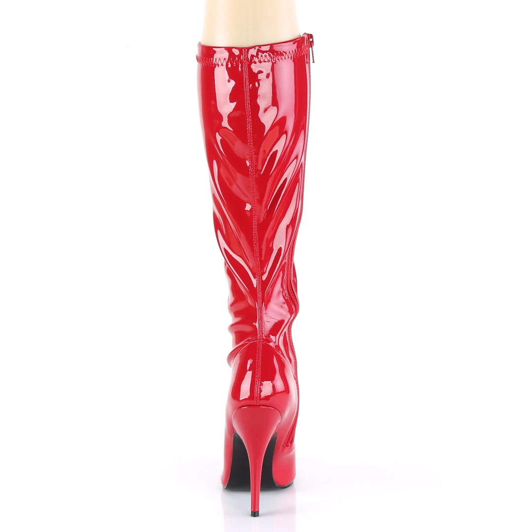 Pleaser Direct Seduce 2000 Red Patent Knee High Boots Larger Size Shoes 4 Pleaser Direct Seduce 2000 Red Patent Knee High Boots Larger Size Shoes