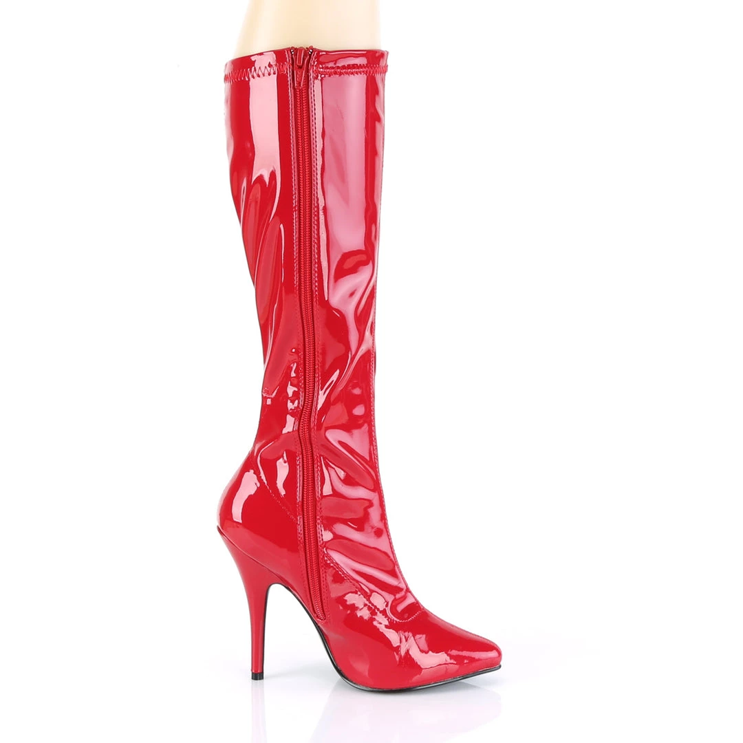 Pleaser Direct Seduce 2000 Red Patent Knee High Boots Larger Size Shoes 5 Pleaser Direct Seduce 2000 Red Patent Knee High Boots Larger Size Shoes