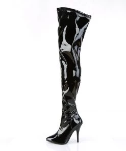 Pleaser Direct Seduce 3000 Black Patent Thigh High Boots Larger Size Shoes 7 Pleaser Direct Seduce 3000 Black Patent Thigh High Boots Larger Size Shoes