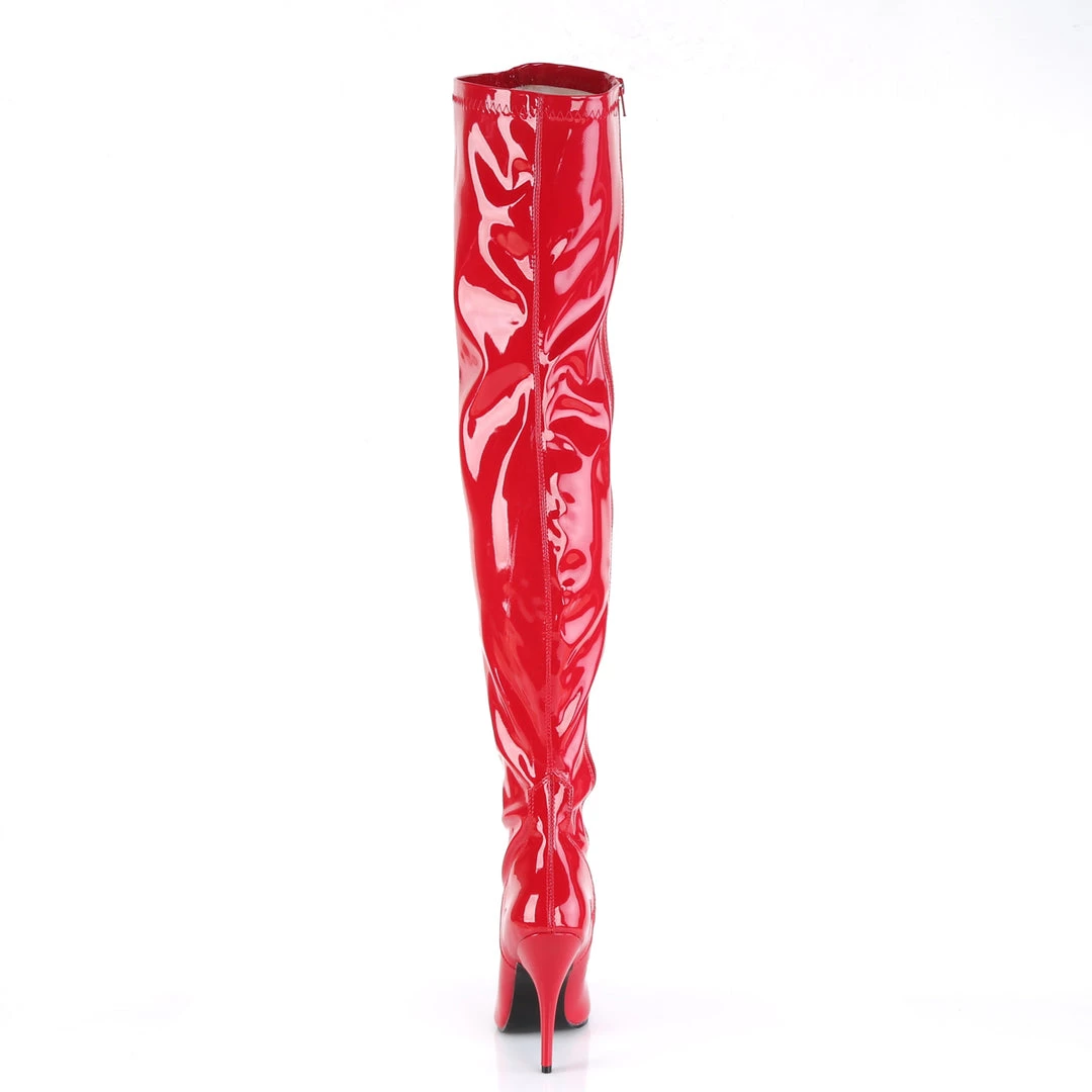 Pleaser Direct Seduce 3000 Red Patent Thigh High Boots Larger Size Shoes 4 Pleaser Direct Seduce 3000 Red Patent Thigh High Boots Larger Size Shoes