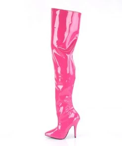 Pleaser Direct Seduce 3010 Hot Pink Thigh High Boots Larger Size Shoes