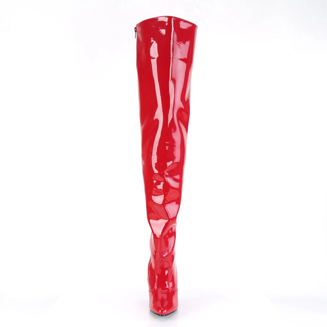 Pleaser Direct Seduce 3010 Red Patent Thigh High Boots 2 Pleaser Direct Seduce 3010 Red Patent Thigh High Boots