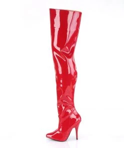 Pleaser Direct Seduce 3010 Red Patent Thigh High Boots 7 Pleaser Direct Seduce 3010 Red Patent Thigh High Boots