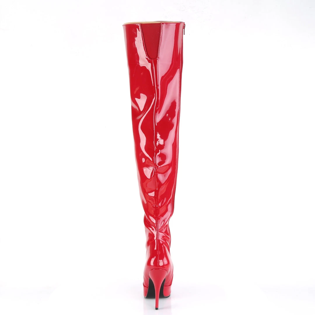 Pleaser Direct Seduce 3010 Red Patent Thigh High Boots 4 Pleaser Direct Seduce 3010 Red Patent Thigh High Boots