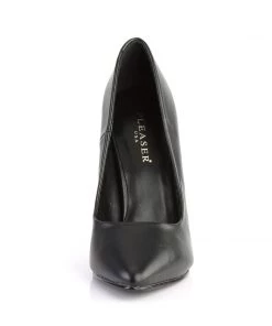 Pleaser Direct Seduce 420 Black Faux Leather Heels Larger Size Shoes