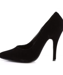 Pleaser Direct Seduce 420 Black Velvet Heels