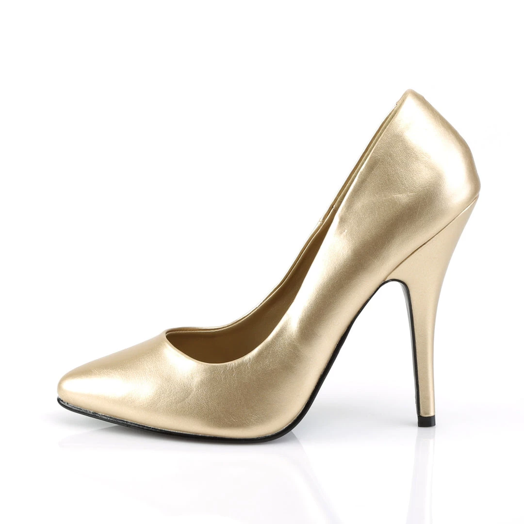 Pleaser Direct Seduce 420 Gold Faux Leather Heels 3 Pleaser Direct Seduce 420 Gold Faux Leather Heels
