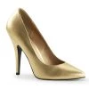 Pleaser Direct Seduce 420 Gold Faux Leather Heels