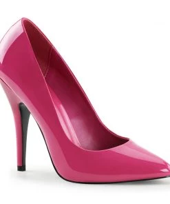 Pleaser Direct Seduce 420 Hot Pink Patent Heels Larger Size Shoes