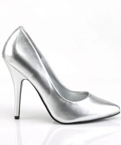 Pleaser Direct Seduce 420 Silver Faux Leather Heels 9 Pleaser Direct Seduce 420 Silver Faux Leather Heels