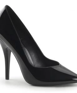 Pleaser Direct Seduce 420V Black Patent Pumps