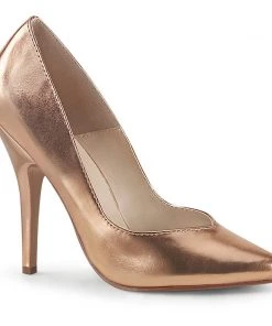 Pleaser Direct Larger Size Shoes Seduce 420V Rose Gold Matte Pumps