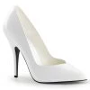Pleaser Direct Larger Size Shoes Seduce 420V White Patent Pumps