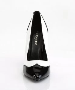 Pleaser Direct Larger Size Shoes Seduce 425 Black And White Heels