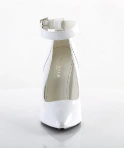Pleaser Direct Larger Size Shoes Seduce 431 White Patent Pumps