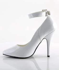 Pleaser Direct Larger Size Shoes Seduce 431 White Patent Pumps