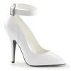 Pleaser Direct Larger Size Shoes Seduce 431 White Patent Pumps
