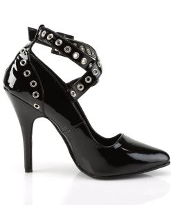 Pleaser Direct Seduce 443 Black Patent Heels