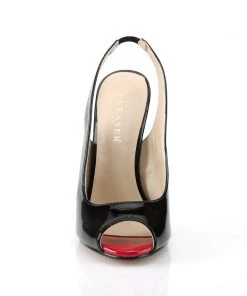 Pleaser Direct Sexy 08 Black Slingback Sandals Larger Size Shoes