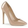 Pleaser Direct Larger Size Shoes Sexy 20 Nude Patent Stiletto Heels