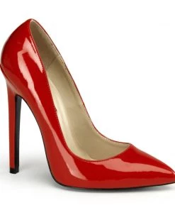 Pleaser Direct Larger Size Shoes Sexy 20 Red Patent Stiletto Heels