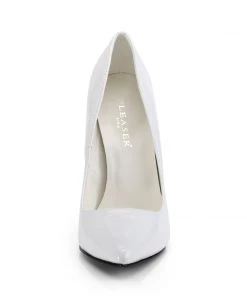 Pleaser Direct Sexy 20 White Patent Stiletto Heels Larger Size Shoes