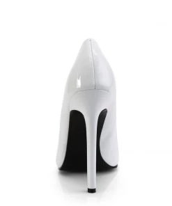 Pleaser Direct Sexy 20 White Patent Stiletto Heels Larger Size Shoes