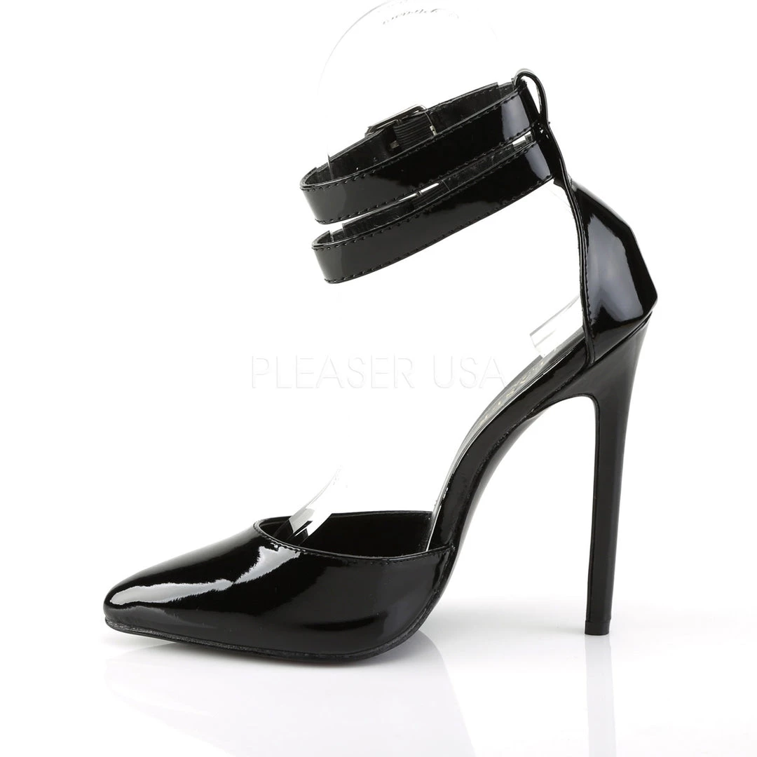Pleaser Direct Larger Size Shoes Sexy 36 Black Patent Pointed Stiletto With Ankle Strap 3 Pleaser Direct Larger Size Shoes Sexy 36 Black Patent Pointed Stiletto With Ankle Strap