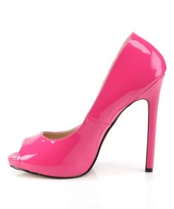 Pleaser Direct Larger Size Shoes Sexy 42 Hot Pink Patent Peep Toe Pumps