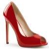 Pleaser Direct Sexy 42 Red Patent Peep Toe Pumps Larger Size Shoes