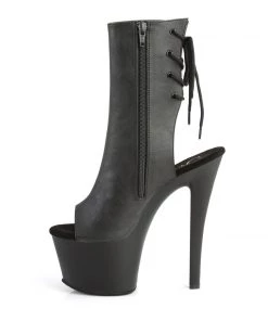 Pleaser Direct Sky 1018 Black Matte Ankle Boots
